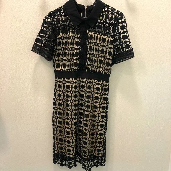 Aqua | Dresses | Bloomingdales Aqua Black Lace Dress | Poshmark